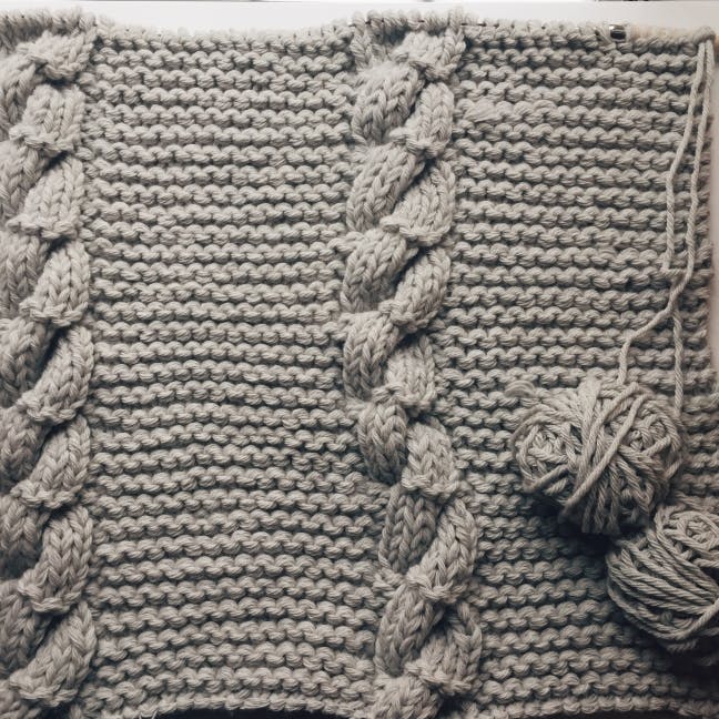 cable knit blanket elle decoration