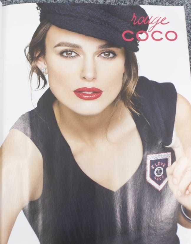 red lipstick vogue coco ad